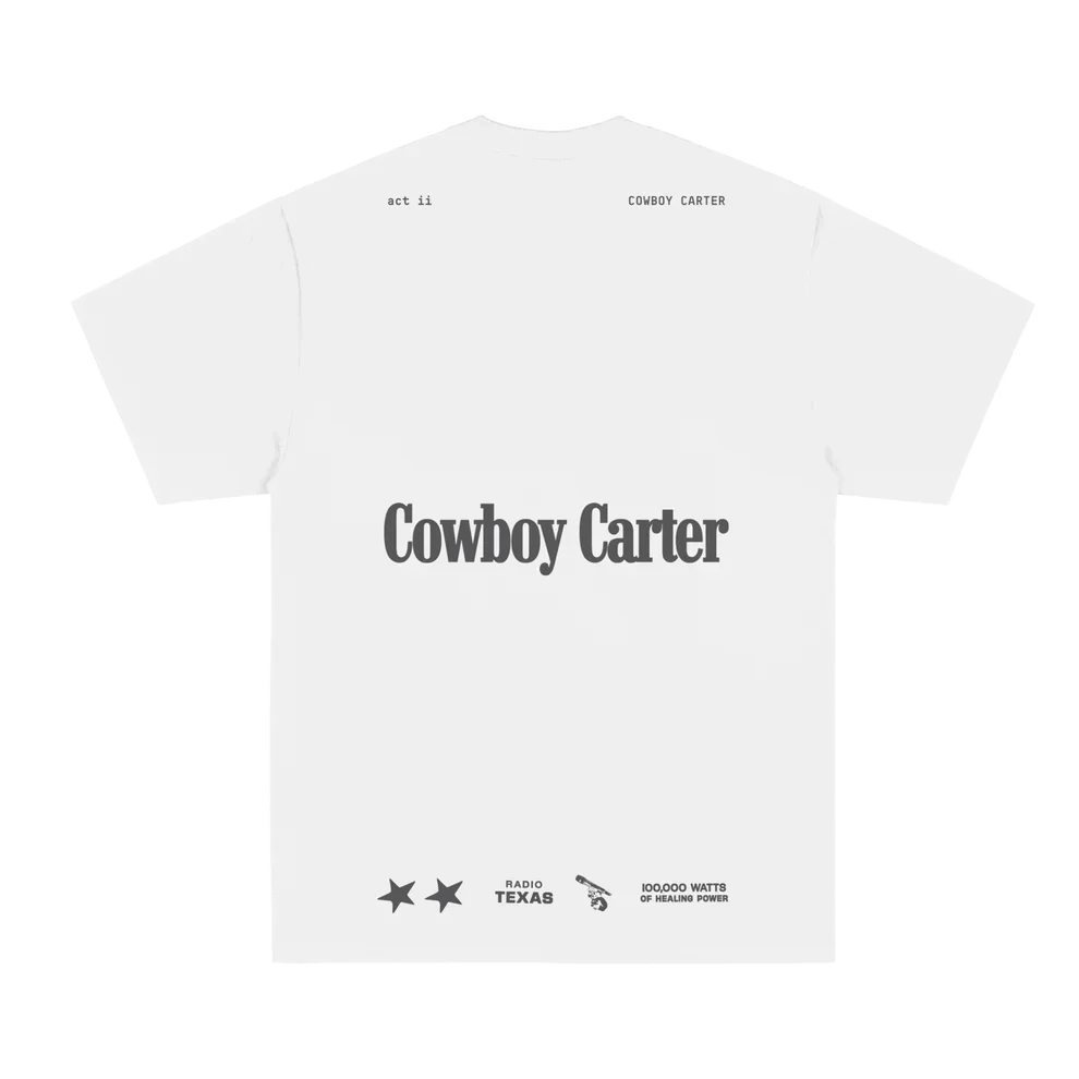 COWBOY CARTER SHORT SLEEVE TEE - WHITE