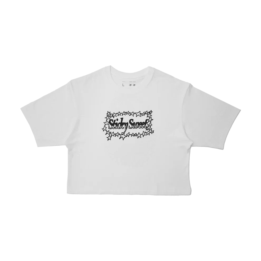 STICKY SWEET SHORT SLEEVE CROP TEE