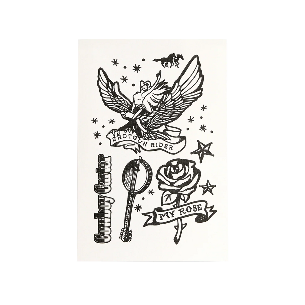 COWBOY CARTER SEMI-PERMANENT TEMPORARY TATTOOS